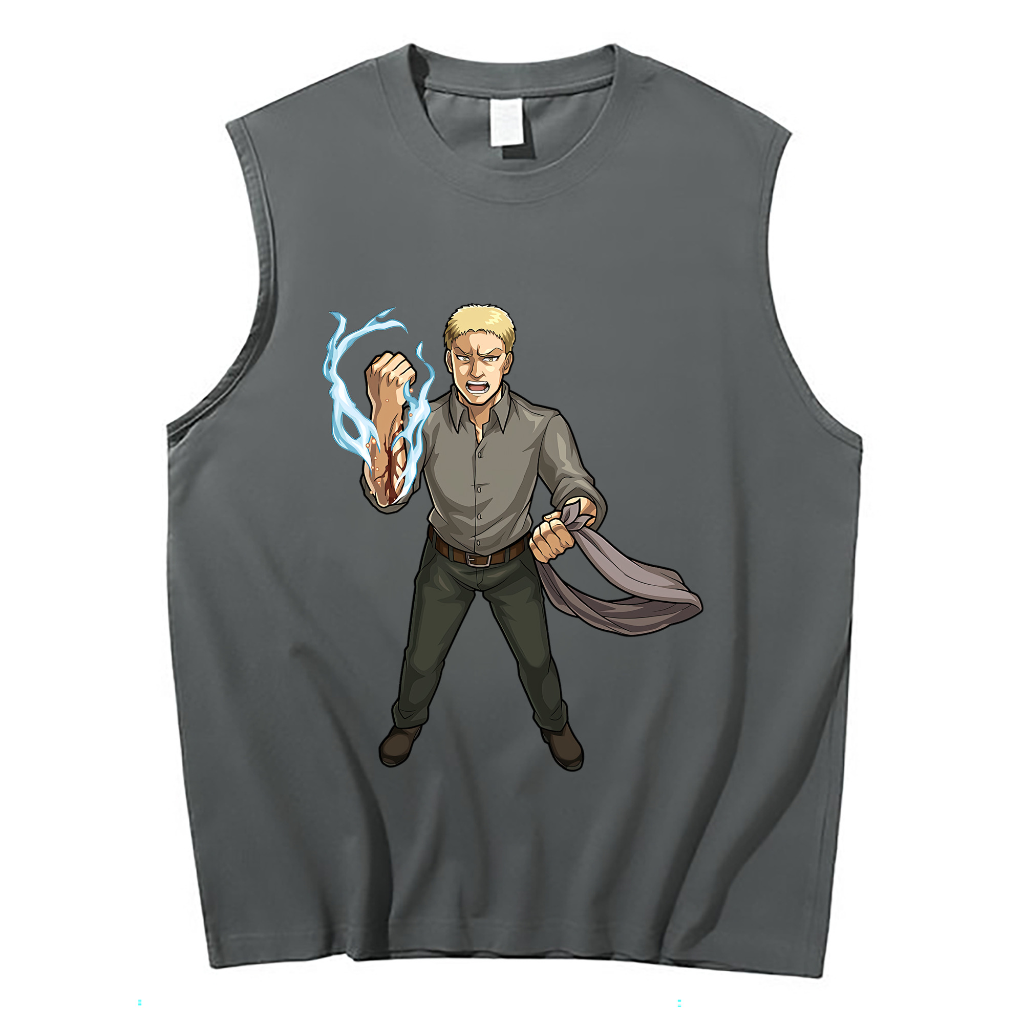 （画像用） 進撃の巨人 ライナー・ブラウン Attack on Titan Reiner Braun コットン100％タンクトップ（フロントプリント）